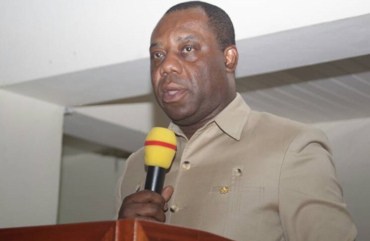 Dr Matthew Opoku Prempeh (right) swearing in members of the university councils